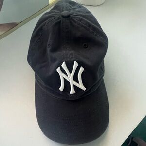 New Era Black Cap with White NY Logo